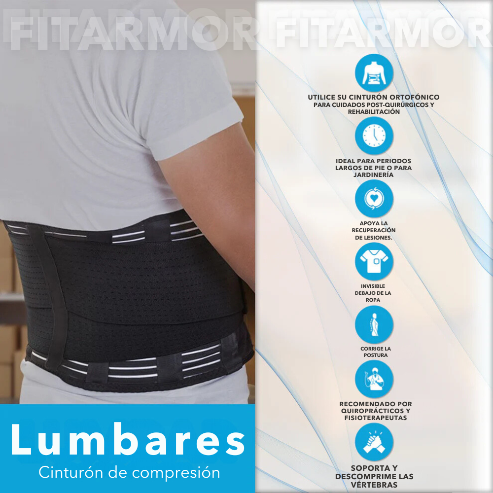 Cinturón de sujeción lumbar FitArmor